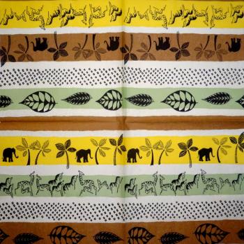 128 Animals Africa: Divers - 3-ply (cream) - Ihr